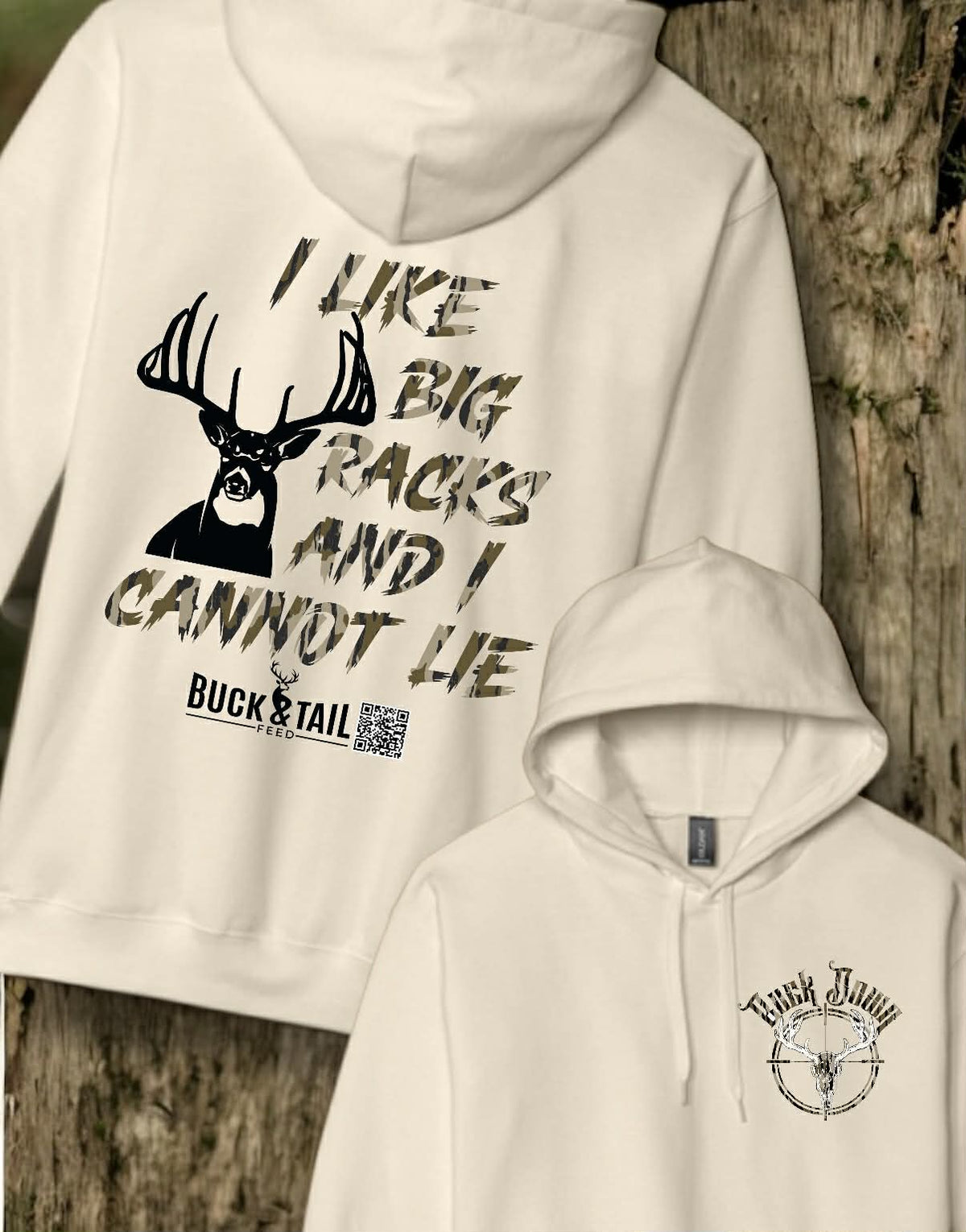 hunting hoodies for men buck tail feed outdoor apparel